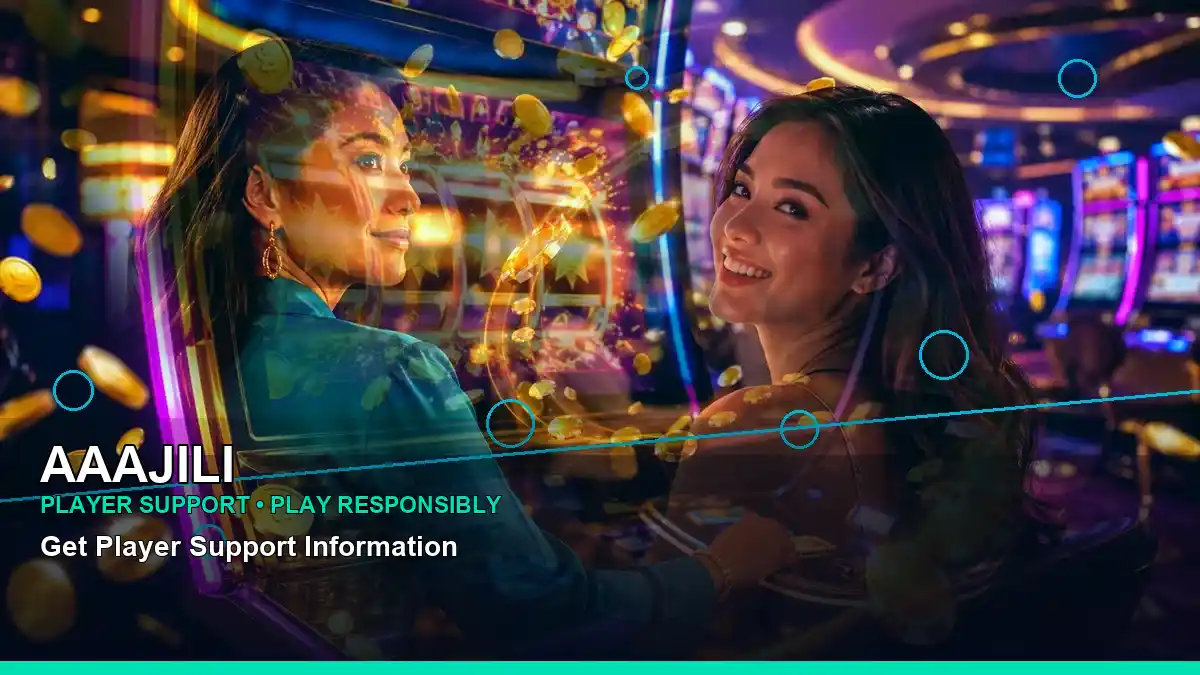 AAAJILI mobile casino first deposit rewards featuring an adult Filipina casino host with a layered collage composition
