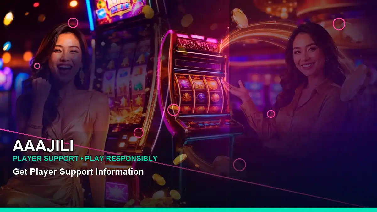 AAAJILI neon jackpot slot games featuring an adult Filipina casino host with a left close-up composition